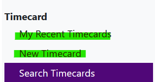 new and recent timecards