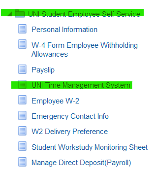 Student self service UNI time management 